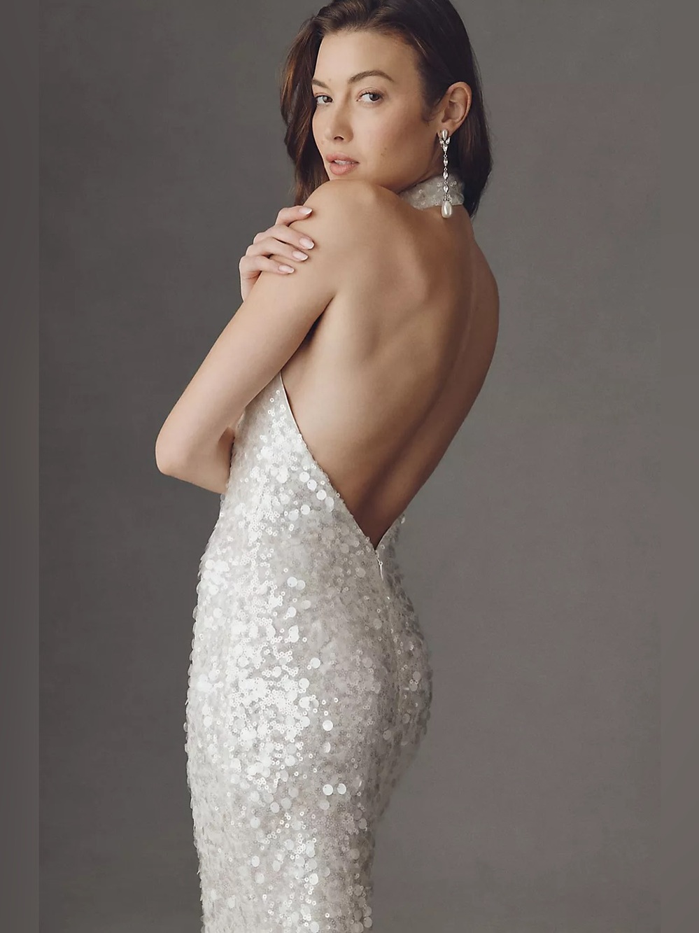 Helsi Louisa Halter Sequin Backless Maxi Dress Size XS Preloved - Picture 2 of 8